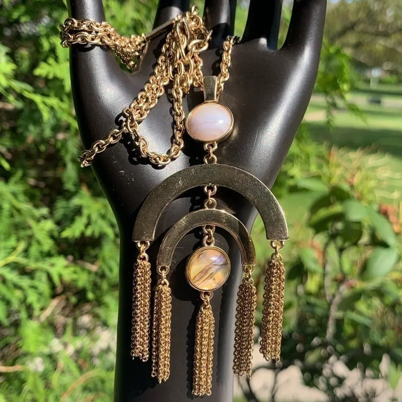 Gold Long Chain Necklace - Picture 3 of 7